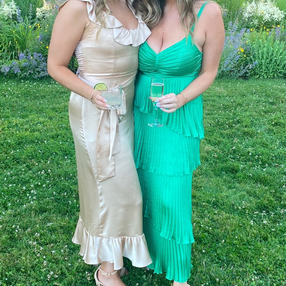 Green Abercrombie Ruffle Dresses